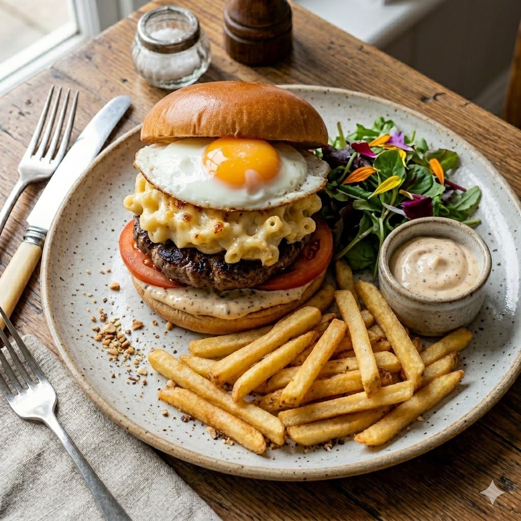 Mac and Cheese Burger – Ottoman Coffee Brewers